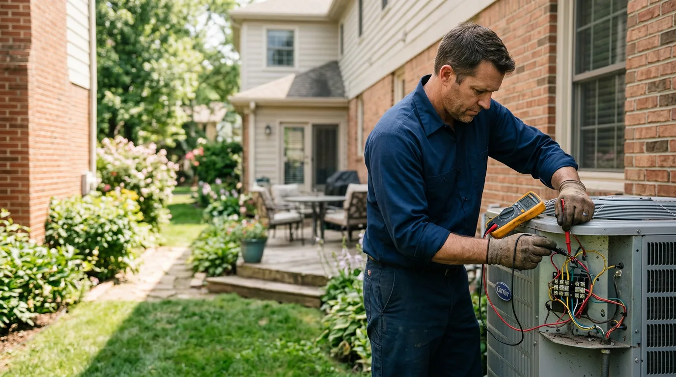 HVAC technician working near Huntington, TX